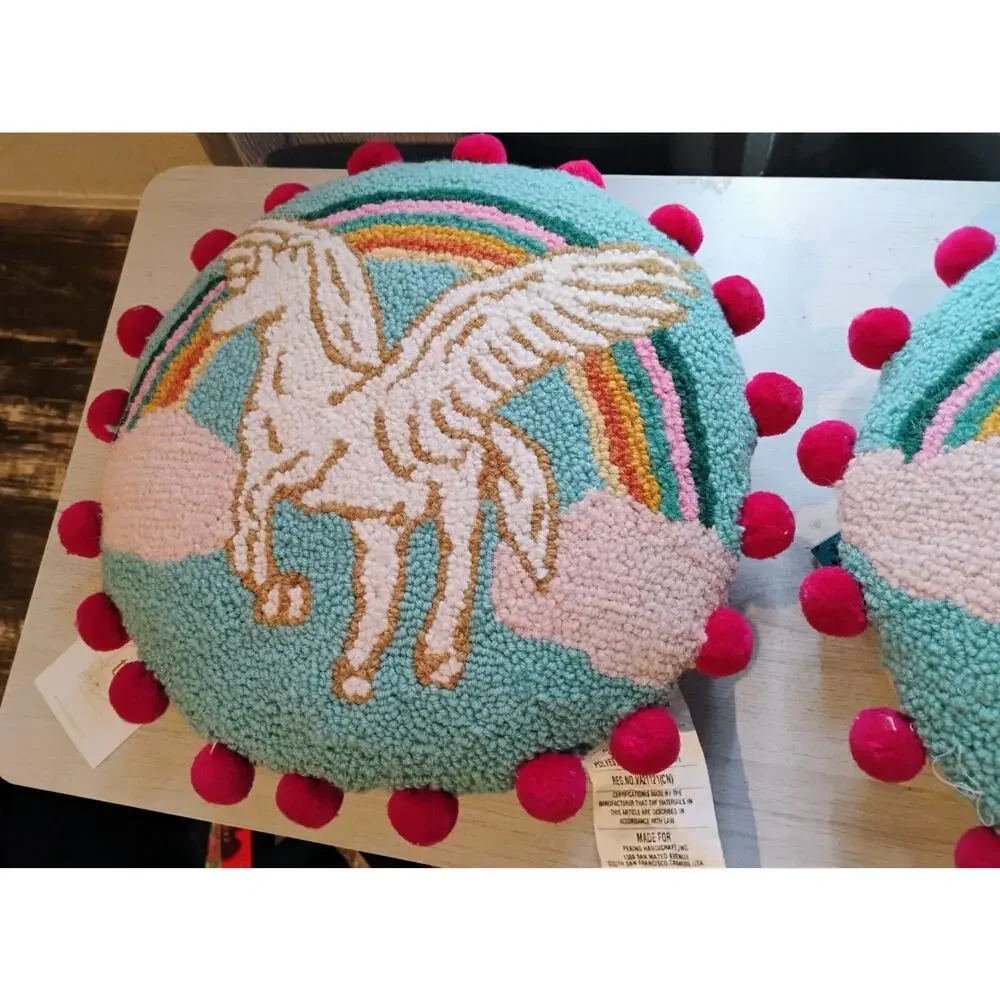 Unicorn Dreams Hook Pillows by Teresa Chan Set of Two NWT